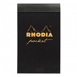 Rhodia Pocket Memo - A7+ - 80 pagina's - Geruit - Zwart