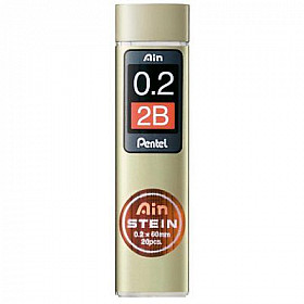 Pentel Ain STEIN C272-2B Silica Enhanced Pencil Lead - 20 pcs - 0.2 mm - 2B