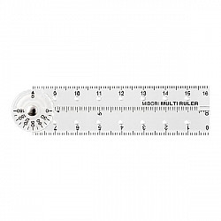 Midori Multi Ruler Liniaal - Opvouwbaar - 16 cm - Transparant