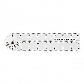Midori Multi Ruler Liniaal - Opvouwbaar - 16 cm - Transparant