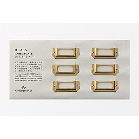 TRAVELER'S Company Solid Brass Label Plate - Set van 6
