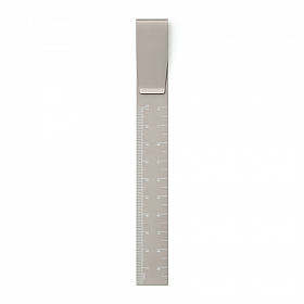 Hightide Clip Ruler - Pen Clip en Liniaal - 10 cm - Grijs
