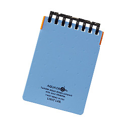LIHIT LAB Aquadrops Twist Memo Mini Notitieboekje - A7+ - 40 pagina's - Gelinieerd - Lichtblauw