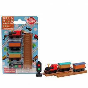 Iwako Novelty Eraser Gummetjes - Locomotive Set - Set van 6