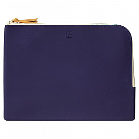 LIHIT LAB Bloomin Flat Pouch - A5 Formaat - Navy Blue