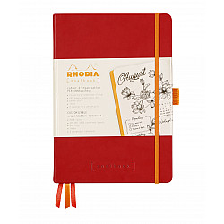 Rhodia Rhodiarama Goalbook Dotted Bullet Journal - Hardcover - A5 - Ivoor Papier - Rouge Coquelicot