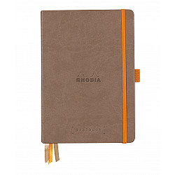 Rhodia Rhodiarama Goalbook Dotted Bullet Journal - Hardcover - A5 - Wit Papier - Taupe