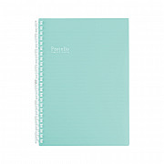 LIHIT LAB Pastello Twist Note Notebook - A5 - 30 pagina's - Gelinieerd - Pastel Turquoise
