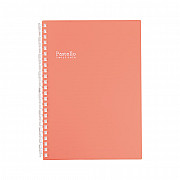 LIHIT LAB Pastello Twist Note Notebook - A5 - 30 pagina's - Gelinieerd - Pastel Red