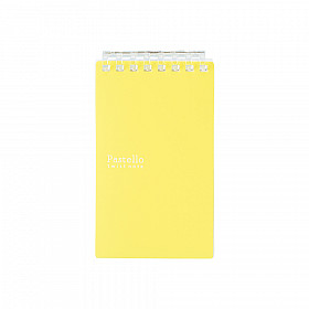 LIHIT LAB Pastello Twist Memo Mini Notitieboekje - A7+ - 40 pagina's - Geruit - Pastel Yellow