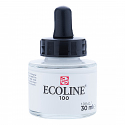Talens Ecoline Liquid Watercolour Ink Bottle - 30 ml - No. 100 White