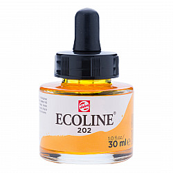 Talens Ecoline Liquid Watercolour Ink Bottle - 30 ml - No. 202 Deep Yellow