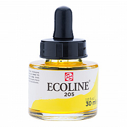 Talens Ecoline Liquid Watercolour Ink Bottle - 30 ml - No. 205 Lemon Yellow