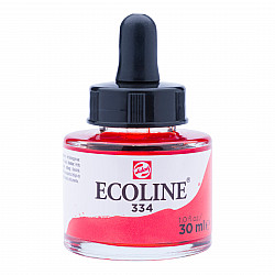 Talens Ecoline Liquid Watercolour Ink Bottle - 30 ml - No. 334 Scarlet