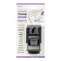 Midori Pre-Inked Stamp -  12 Maanden Kalender