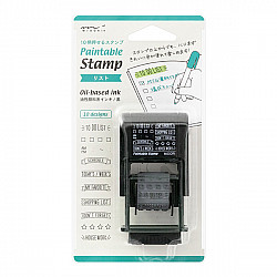 Midori Pre-Inked Rotating Stamp -  Lijstjes