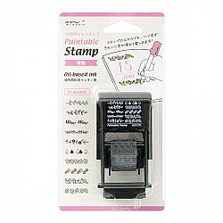 Midori Pre-Inked Rotating Stamp - Plants