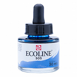 Talens Ecoline Liquid Watercolour Ink Bottle - 30 ml - No. 505 Ultramarine Light