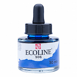 Talens Ecoline Liquid Watercolour Ink Bottle - 30 ml - No. 506 Ultramarine Dark