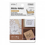 Midori Sticky Notes - 3 Soorten Papier - 70 stuks - Blanco