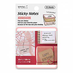 Midori Sticky Notes - 3 Soorten Papier - 70 stuks - Roze