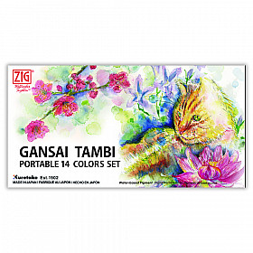 Kuretake Gansai Tambi Portable Water Color Set - 14 kleuren