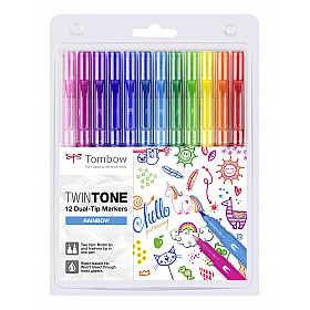 Tombow TwinTone Marker Set - Rainbow Colours - Set van 12