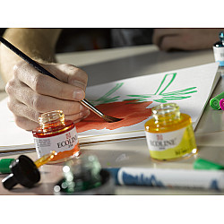 * Talens Ecoline Liquid Watercolour Ink Bottle - 30 ml - Set of 60 (All colours)