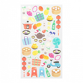 Midori Sticker Marché Collection - Taiwan