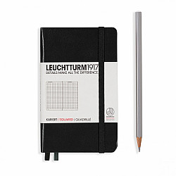 Leuchtturm1917 Notebook - Pocket A6 - Hardcover - Geruit - Zwart