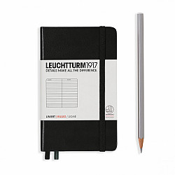 Leuchtturm1917 Notebook - Pocket A6 - Hardcover - Ruled - Black
