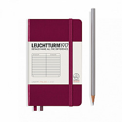 Leuchtturm1917 Notebook - Pocket A6 - Hardcover - Gelinieerd - Port Red