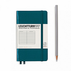 Leuchtturm1917 Notebook - Pocket A6 - Hardcover - Ruled - Pacific Green