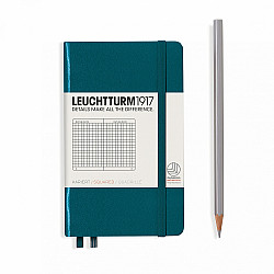 Leuchtturm1917 Notebook - Pocket A6 - Hardcover - Geruit - Pacific Green