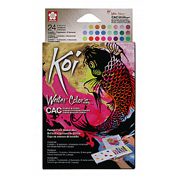 Sakura Koi Water Colors Brush Set - Metallic, Pearle & Fluo - 24 colors