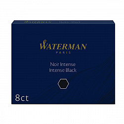 Waterman Large Fountain Pen Ink Cartridges - Set of 8 - Black