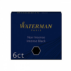 Waterman Standard Fountain Pen Ink Cartridges - Set of 6 - Intense Black