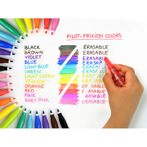 Pilot FriXion Colors Erasable Felt-Tip Markers