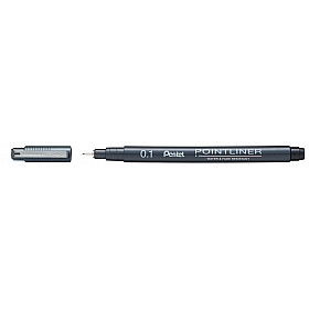 Pentel Pointliner Pigment Inkt Fineliner - 0.1 mm - Zwart