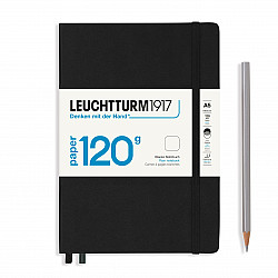 Leuchtturm1917 Notebook - Edition 120G - A5 - Plain - 120g Paper - Black