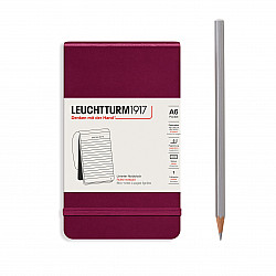 Leuchtturm1917 Reporter Notepad - Pocket A6 - Gelinieerd - Port Red