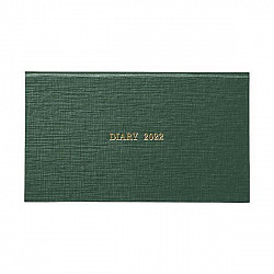 Kokuyo Trystrams 2022 Pocket Size Thin Diary - Hardcover - Horizontal - Green
