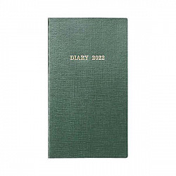 Kokuyo Trystrams 2022 Pocket Size Thin Diary - Softcover - Vertical - Green
