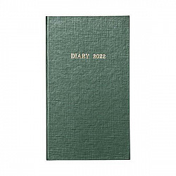 Kokuyo Trystrams 2022 Pocket Size Thin Diary - Hardcover - Vertical - Green