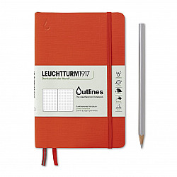 Leuchtturm1917 Outlines Weatherproof Notebook - Flexcover - B6+ - Dotted - Signal Orange
