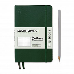 Leuchtturm1917 Outlines Weatherproof Notebook - Flexcover - B6+ - Dotted - Walden Green