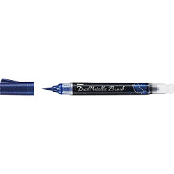 Pentel XGFH Dual Metallic Brush Pen - Blauw / Metallic Groen