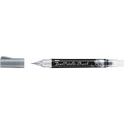Pentel XGFH Dual Metallic Brush Pen - Zilver