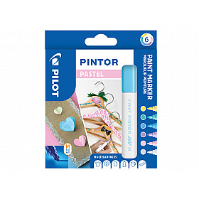 * Pilot Pintor Pigment Inkt Paint Marker - Pastel Mix - Medium - Set van 6