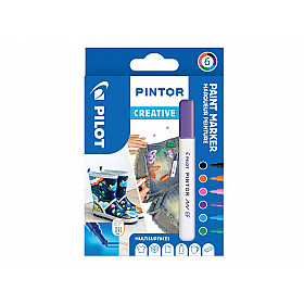 * Pilot Pintor Pigment Inkt Paint Marker - Creative Mix - Extra Fine - Set van 6